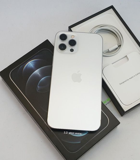 iPhone 12 Pro Max 256GB Quốc tế cũ 99% - Trắng bạc - Không zin tặng máy